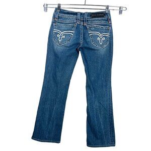 Rock‎ Revival Amy Boot Cut Jeans Low Rise Embellished Y2K blue Size 28